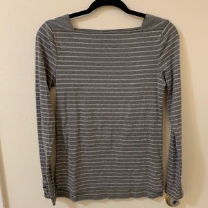 Ralph Lauren Striped Square Neck Long Sleeve